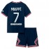 Camisola Paris Saint-Germain Kylian Mbappé 7 Criança Equipamento Primeiro 2021-2022 Manga Curta
